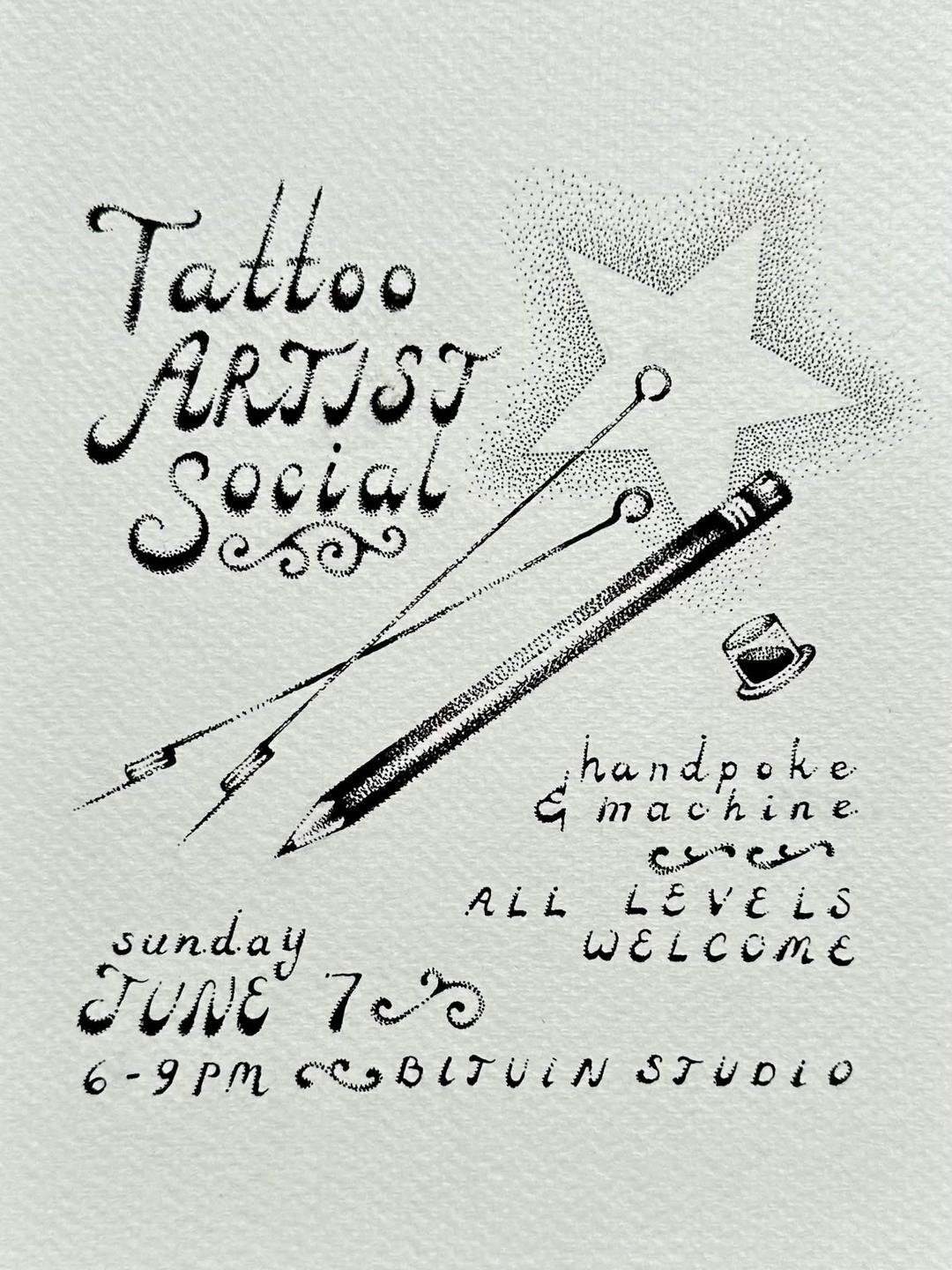 Tattoo Artist Social | Bituin Studio | Sun, Jun 7, 2026 | Bituin Studio