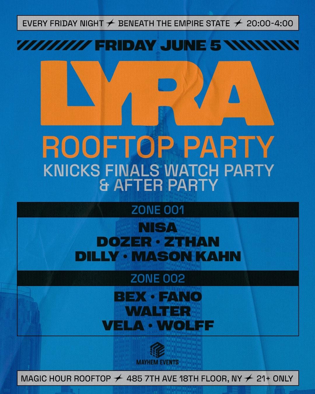 Lyra Rooftop Party 06.05.26 | Lyra | Fri, Jun 5, 2026 | Magic Hour ...