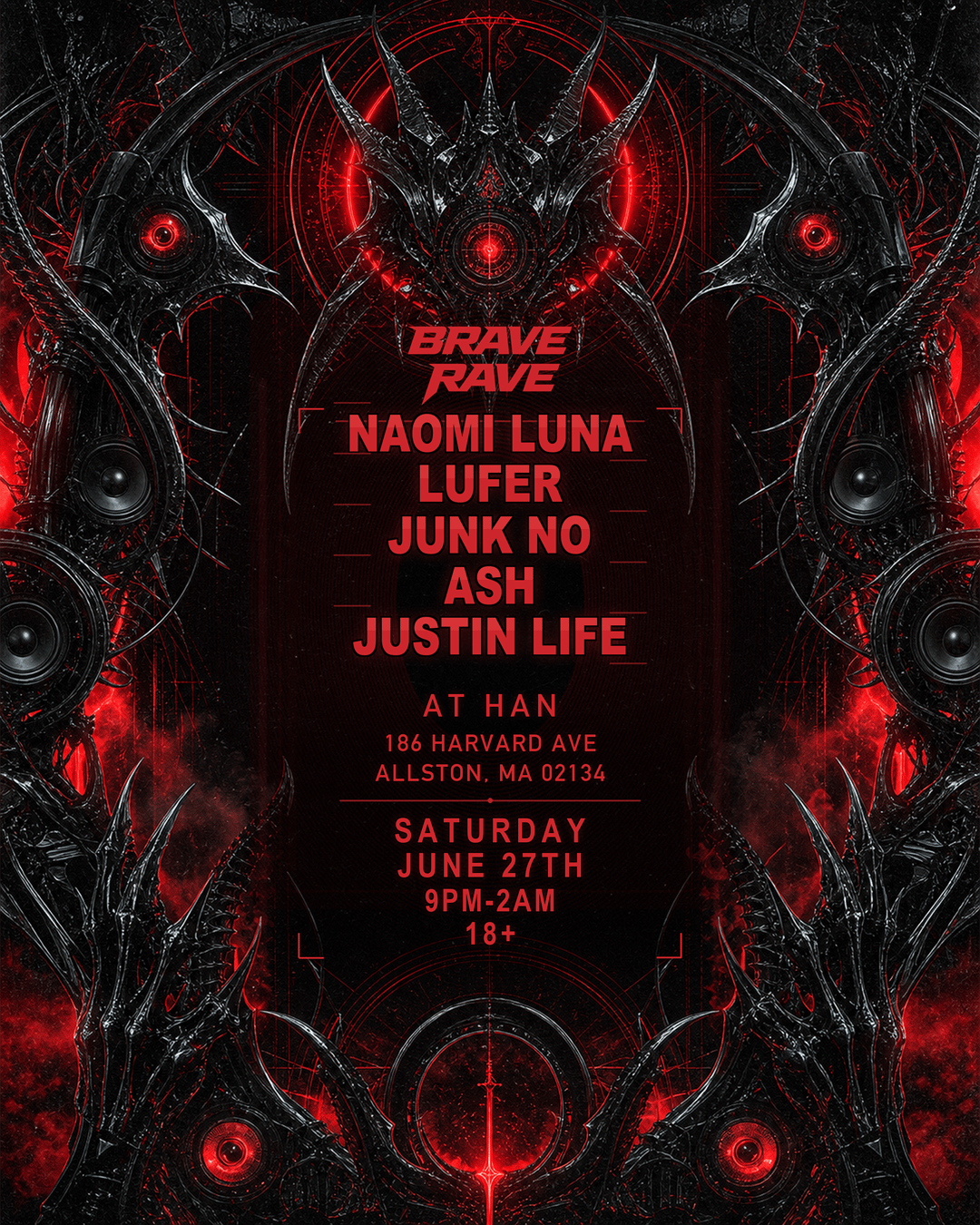 Brave Rave (June 27th, 2026) [18+] | BRAVE RAVE | Sat, Jun 27, 2026 | HAN