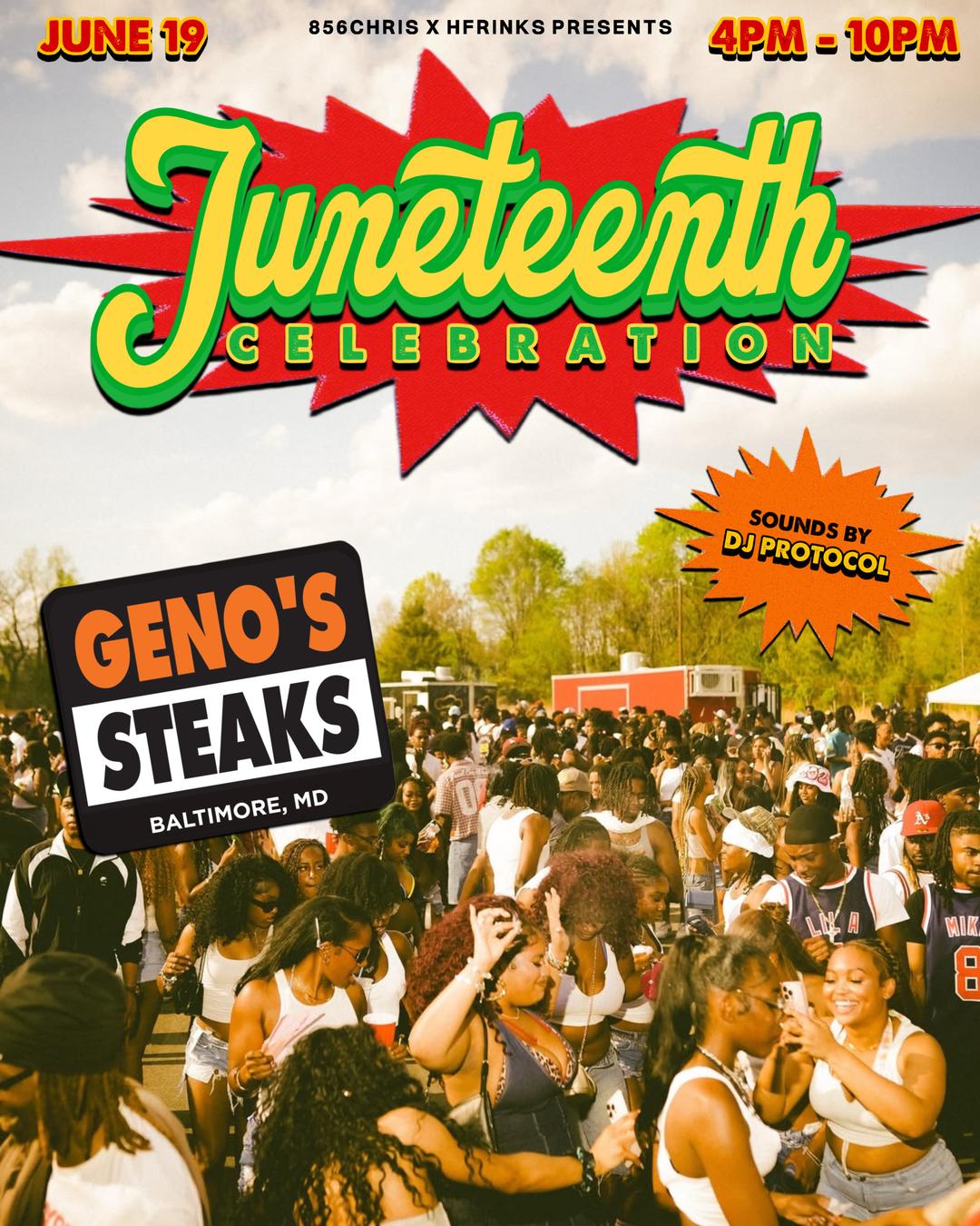 Juneteenth Celebration | 856 Chris | Fri, Jun 19, 2026 | Geno Steaks ...