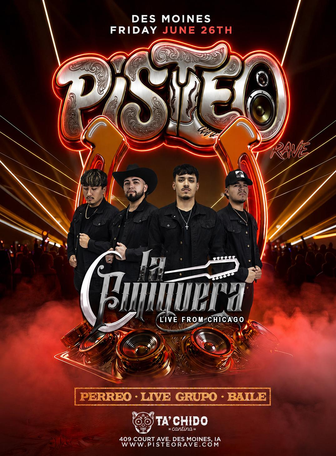Pisteo Rave — Des Moines | ILR | Fri, Jun 26, 2026 | Ta'Chido Cantina
