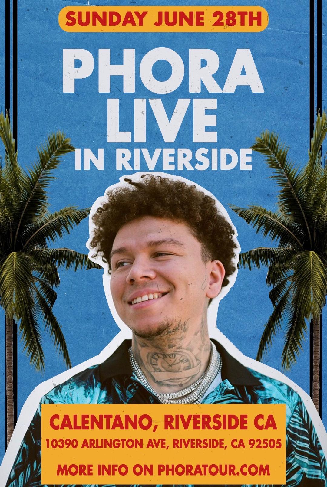 Phora LIVE in Riverside CA | NLYT Holdings LLC | Sun, Jun 28, 2026 | El ...