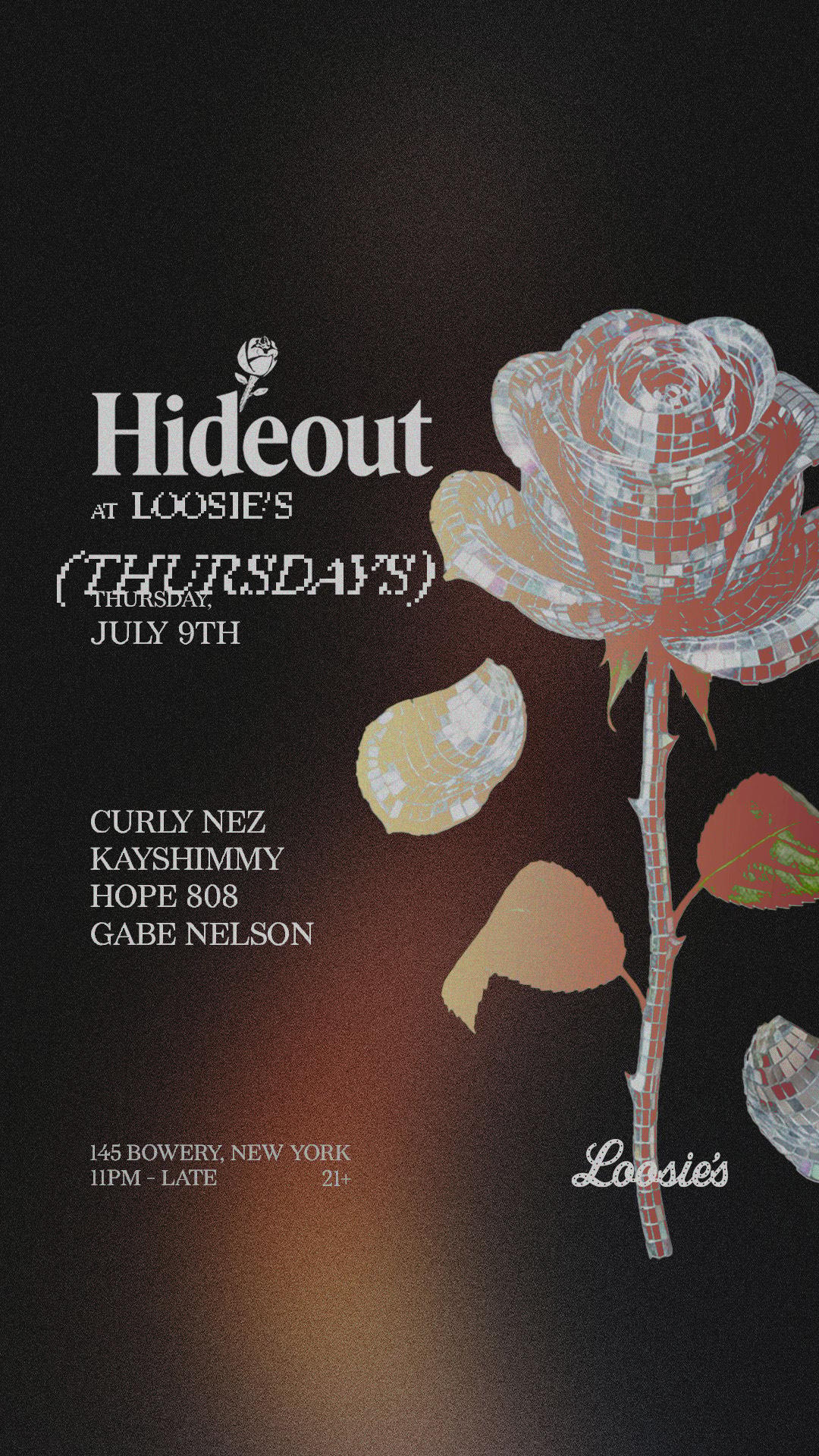 Hideout Weekly Takeover At Loosies | Hideout | Thu, Jul 9, 2026 | Loosie’s