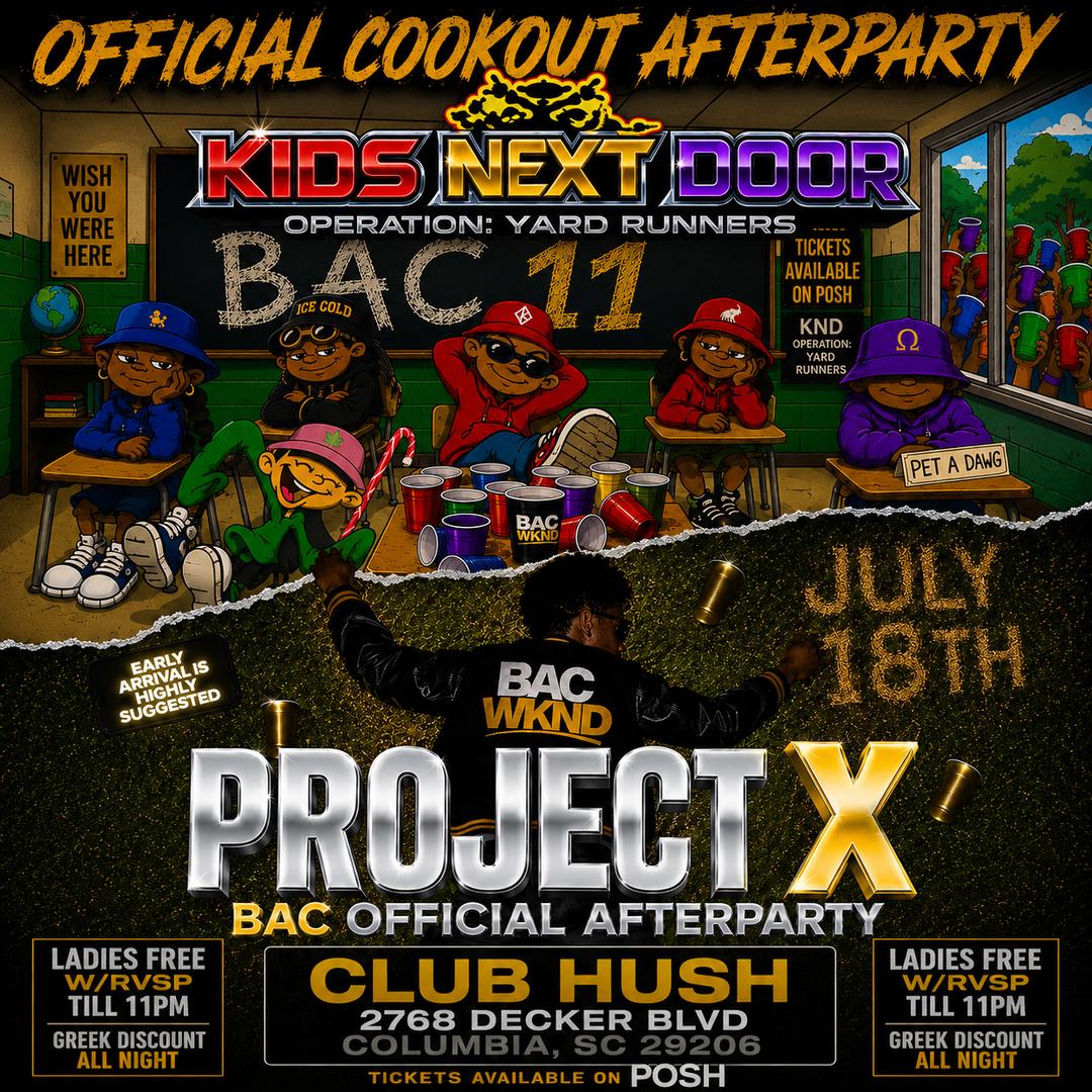 KIDS NEXT DOOR: PROJECT X | BAC Weekend | Sat, Jul 18, 2026 | Club