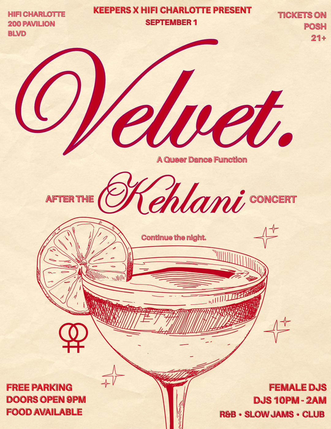 Velvet. | The Keepers Collective | Tue, Sep 1, 2026 | HiFi Charlotte