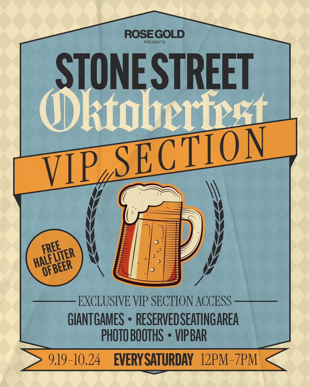 Stone Street Oktoberfest VIP Section | Rose Gold | Sat, Oct 10, 2026 ...