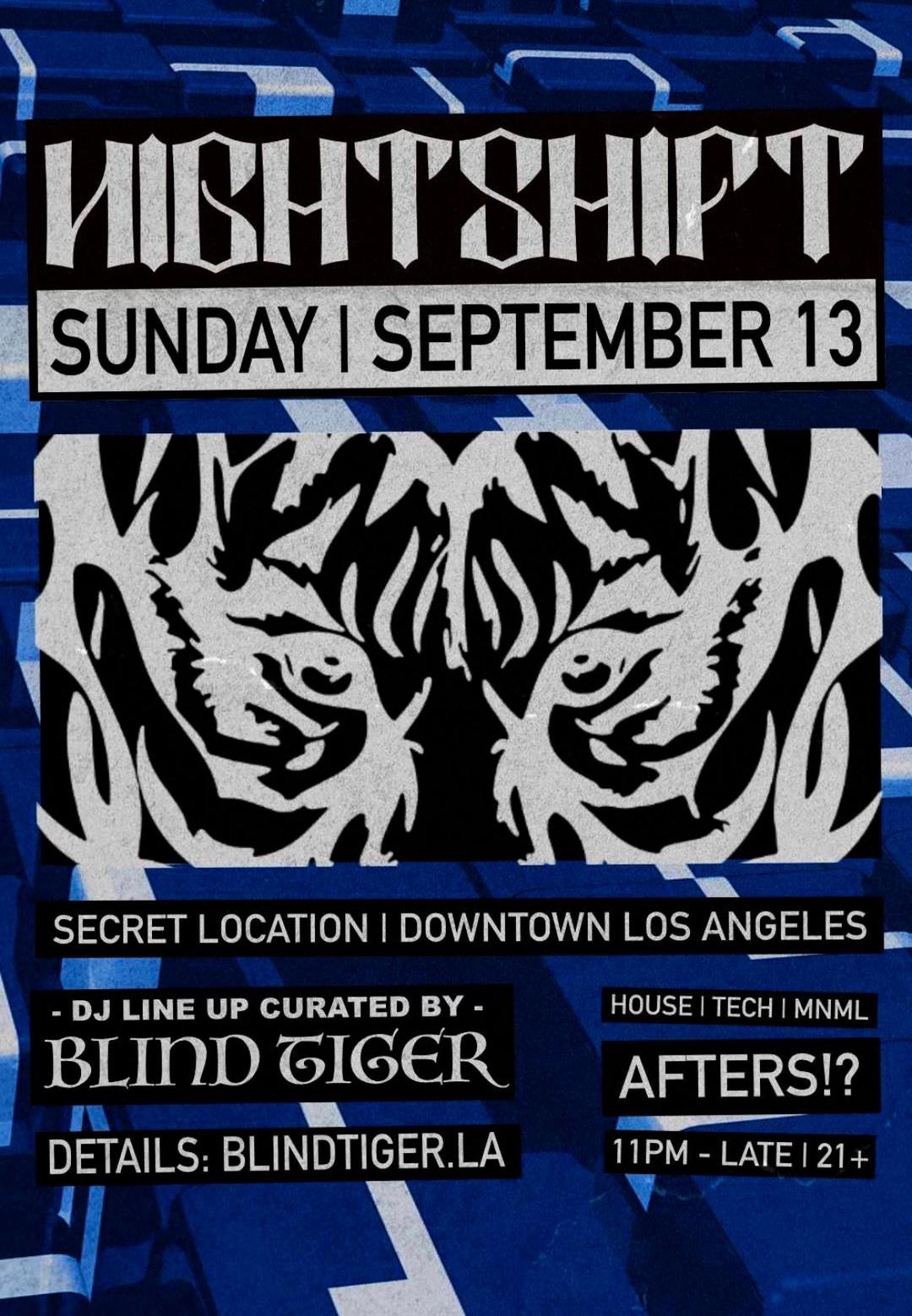AFTERS 9-13 ( SUNDAY ) | NIGHTSHIFT | Sun, Sep 13, 2026 | 129 E 3rd St
