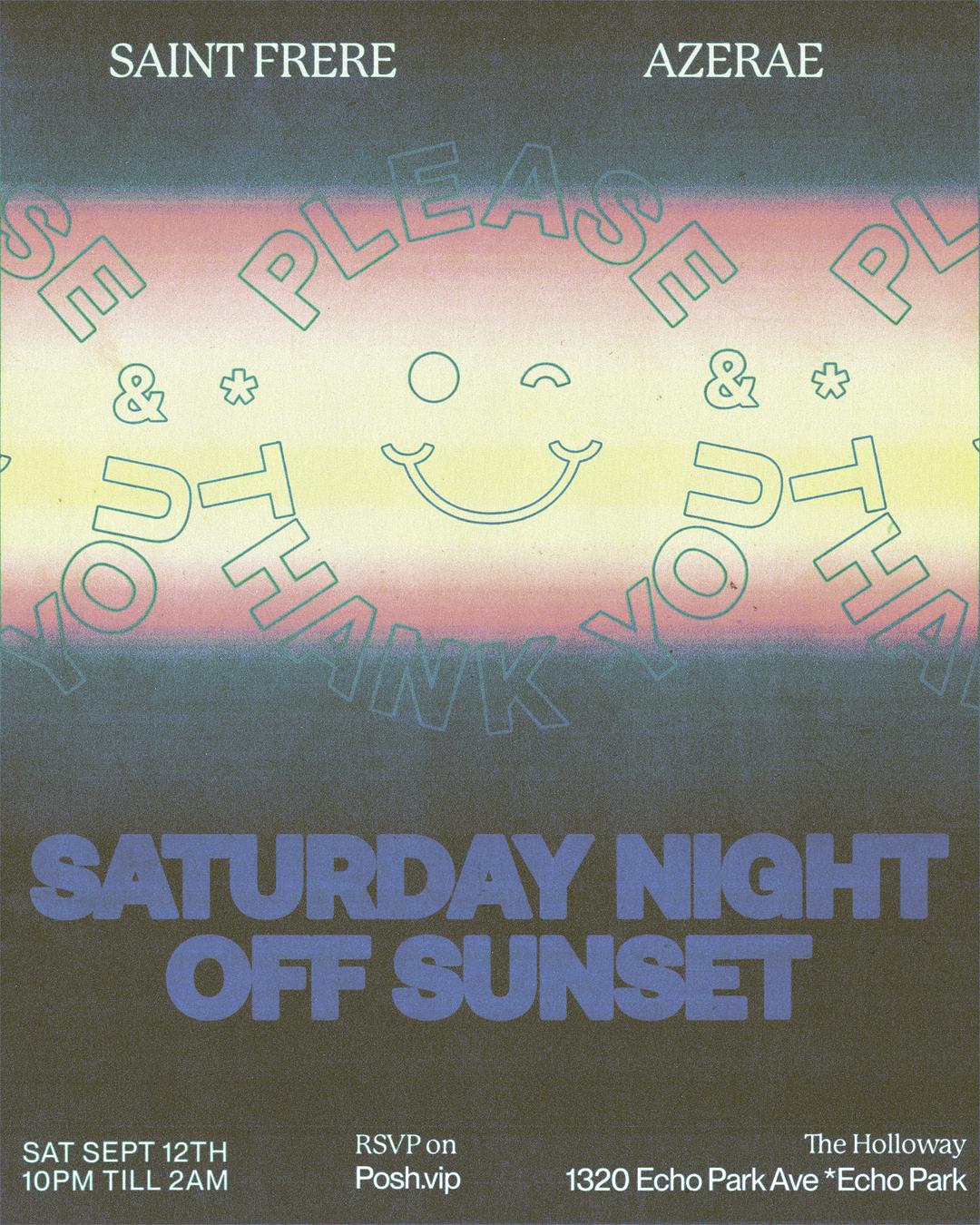 OFF SUNSET - September 12th - Saturday Night in Echo Park | Please