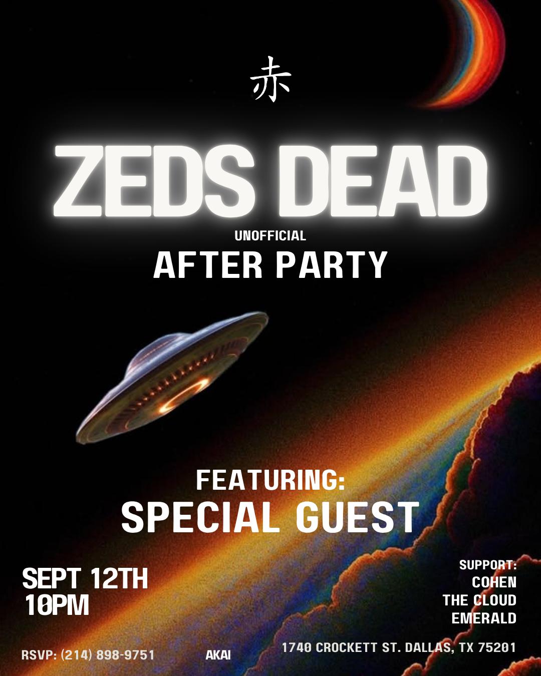【DAI様用】MEMORIAL / Apostasia AFTER ZEDS DEAD PARTY | Akai | Sat, Sep 12, 2026 | AKAI