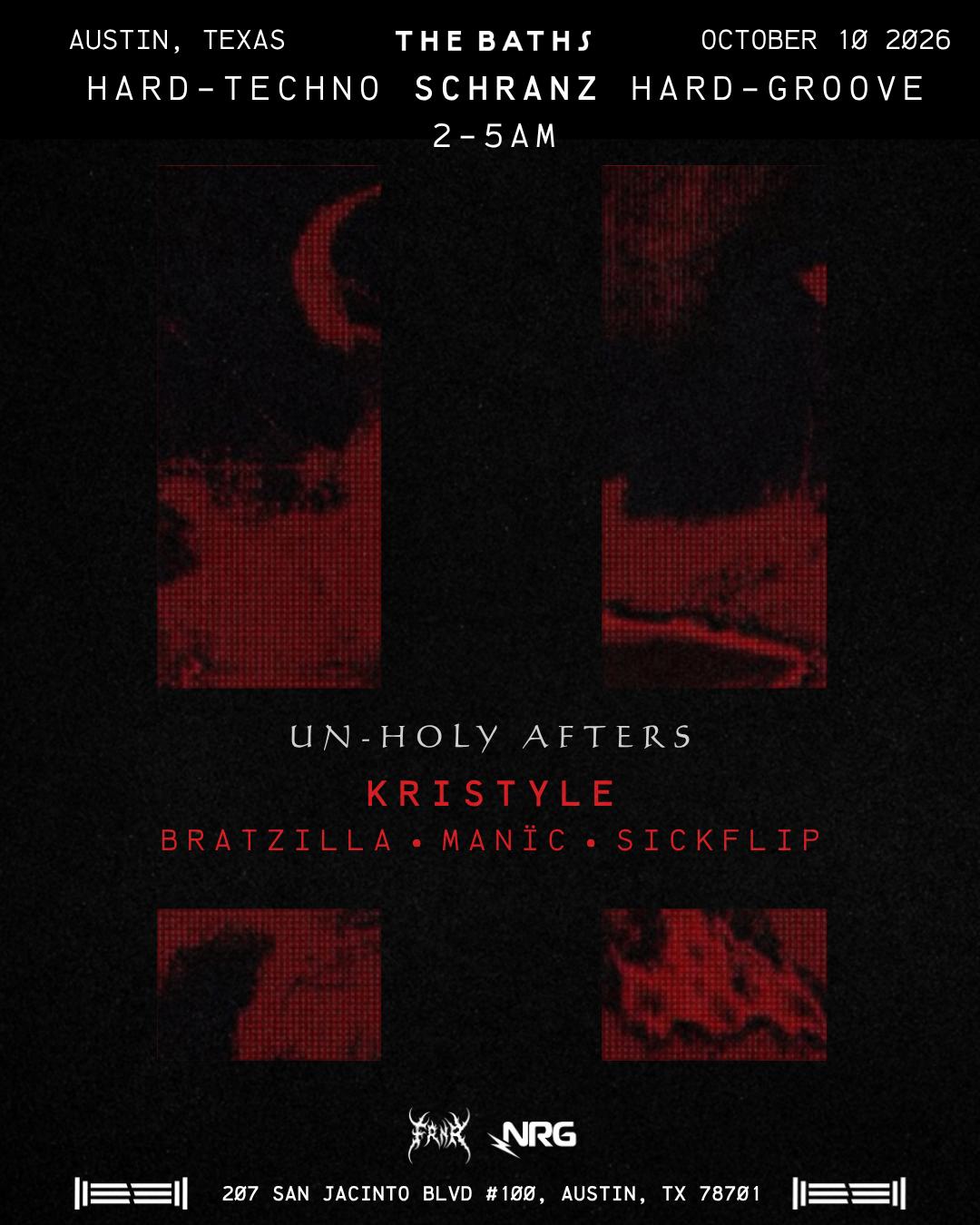 FRNR & NRG PRESENTS: UN-HOLY AFTERS | NRG MUSIC EVENTS | Sun, Oct
