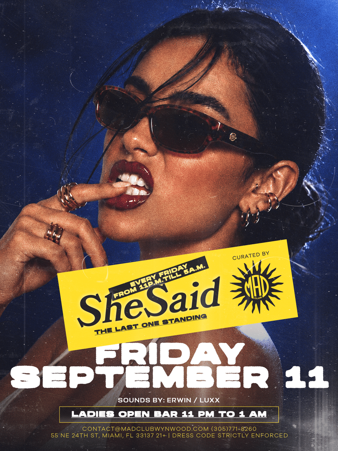 SHE SAID Friday September 11 @ MAD Club Wynwood | Mad Club | Fri, Sep 11, 2026