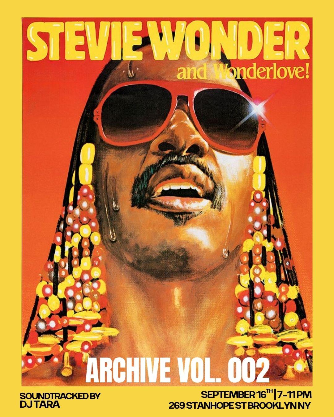 Archive Vol. 002: Stevie Wonder | Saint James Libations | Wed, Sep