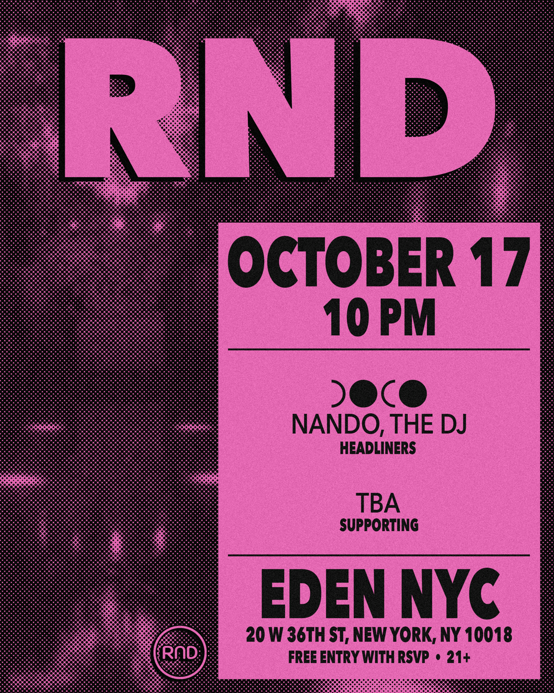 OBV RICK at EDEN flyer