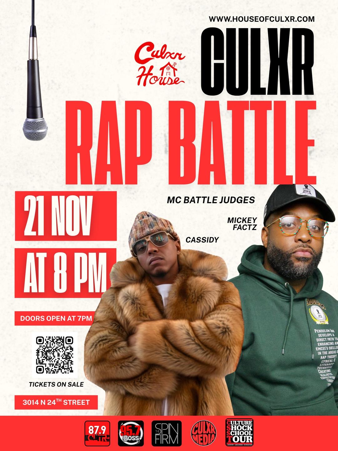 CULXR HOUSE: Battle Rap Tournament — Judged by Cassidy & Mickey