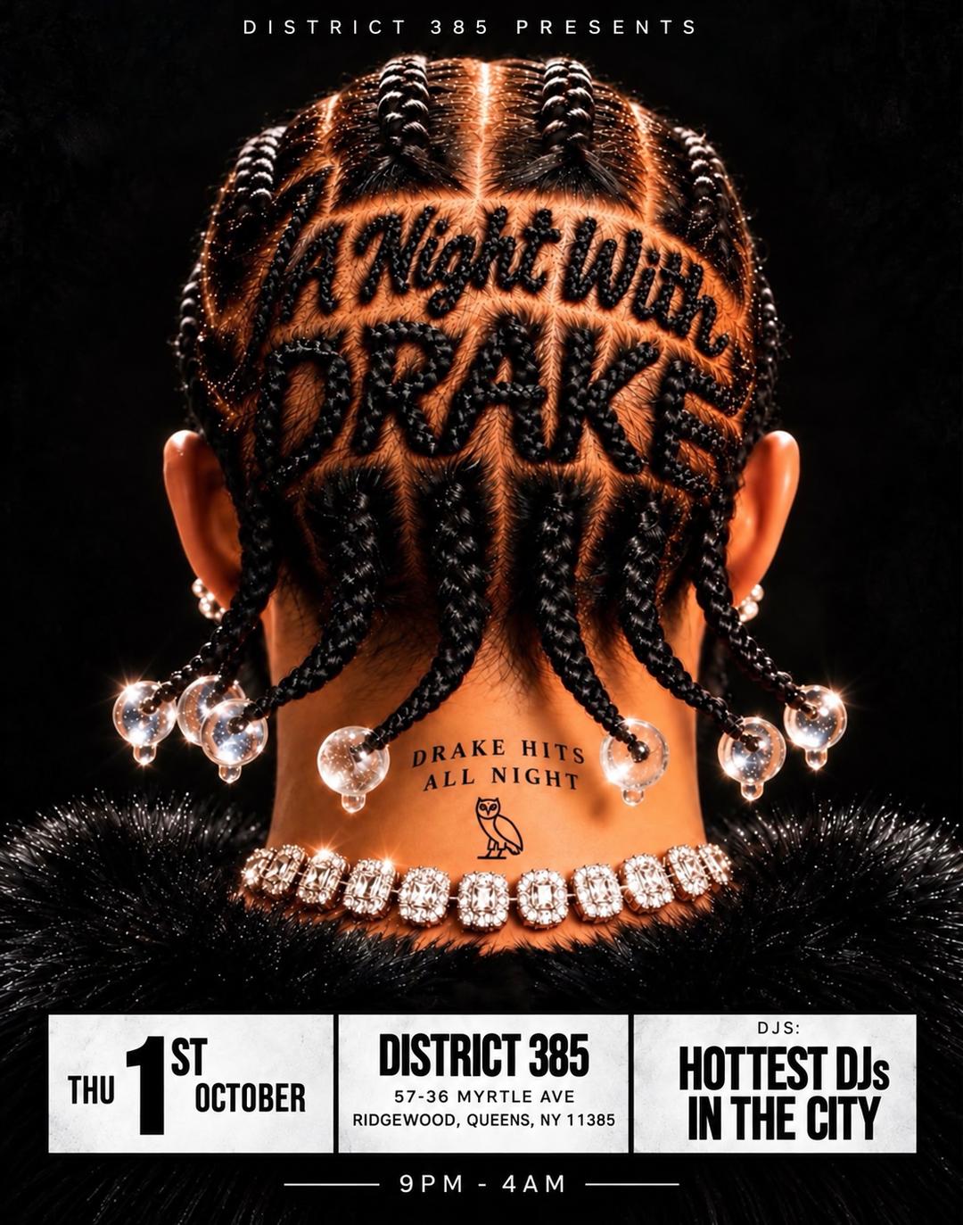 A NIGHT WITH DRAKE | District 385 | Thu, Oct 1, 2026 | District 385