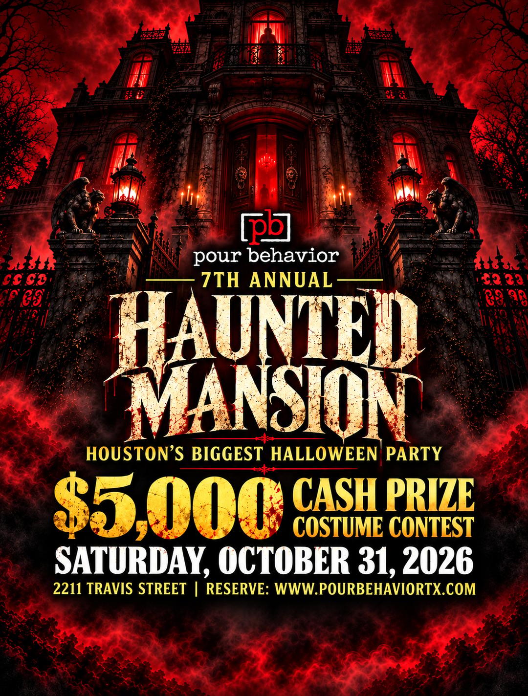 The 7th Annual Haunted Mansion | $5,000 Cash Costume Contest | Pour ...