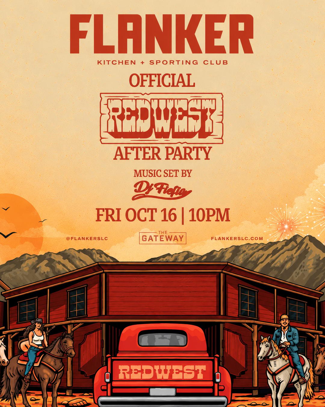 Red West After Party Day 1 | FLANKER SLC | Fri, Oct 16, 2026 | Flanker ...
