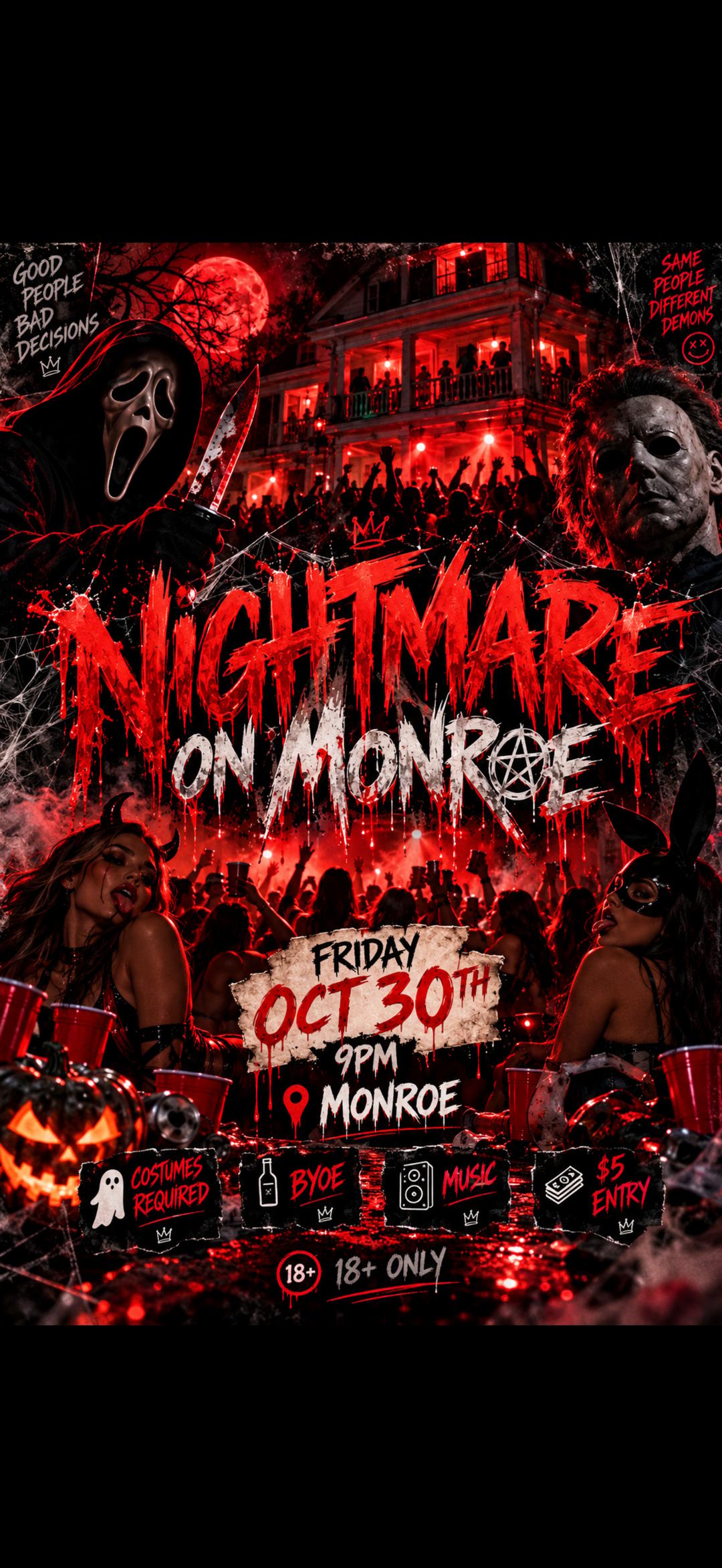 Nightmare On Monroe | Scanclicious | Fri, Nov 6, 2026 | Haunted mansion