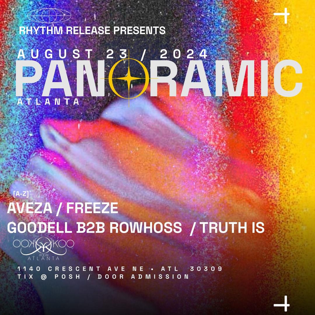 Rhythm Release Presents: Panoramic flyer hero image hosted by Rhythm Release at Koo Koo Room starting at 2024-08-23T22:00:00.000Z