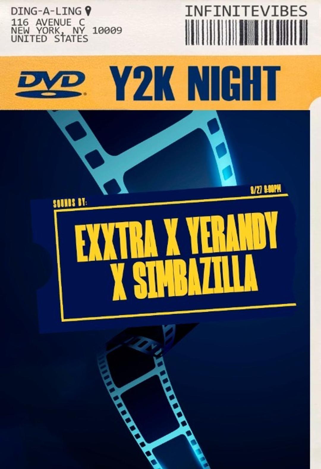 Y2KY2KY2KY2K flyer hero image hosted by InfiniteVibes at Ding-A-Ling starting at 2024-09-27T21:00:00.000Z