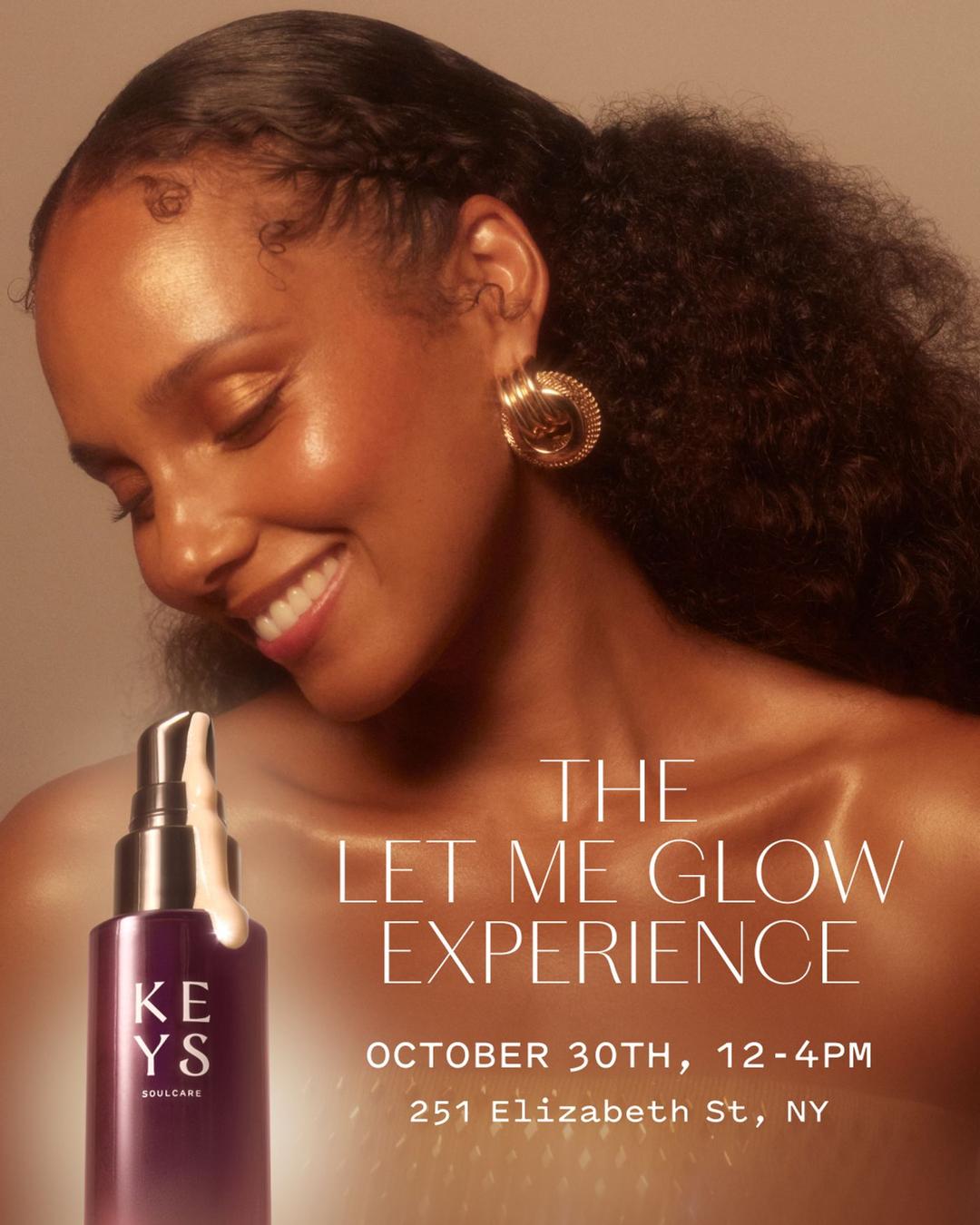 The Let Me Glow Experience flyer hero image hosted by Keys Soulcare at Keys Soulcare Pop-up starting at 2024-10-30T12:00:00.000Z