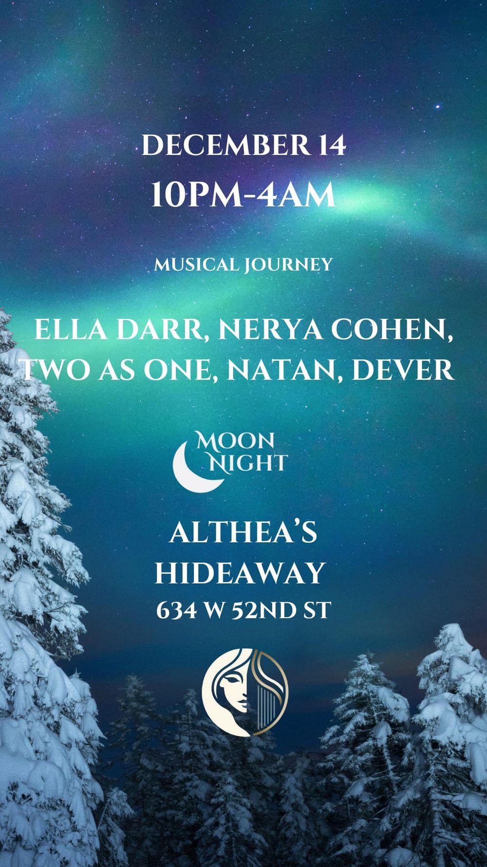 Saturday Night althea's RoofTop Party flyer hero image hosted by Moon Night NYC at Althea’s Hideaway Lounge, Nightclub & Rooftop starting at 2024-12-14T22:00:00.000Z