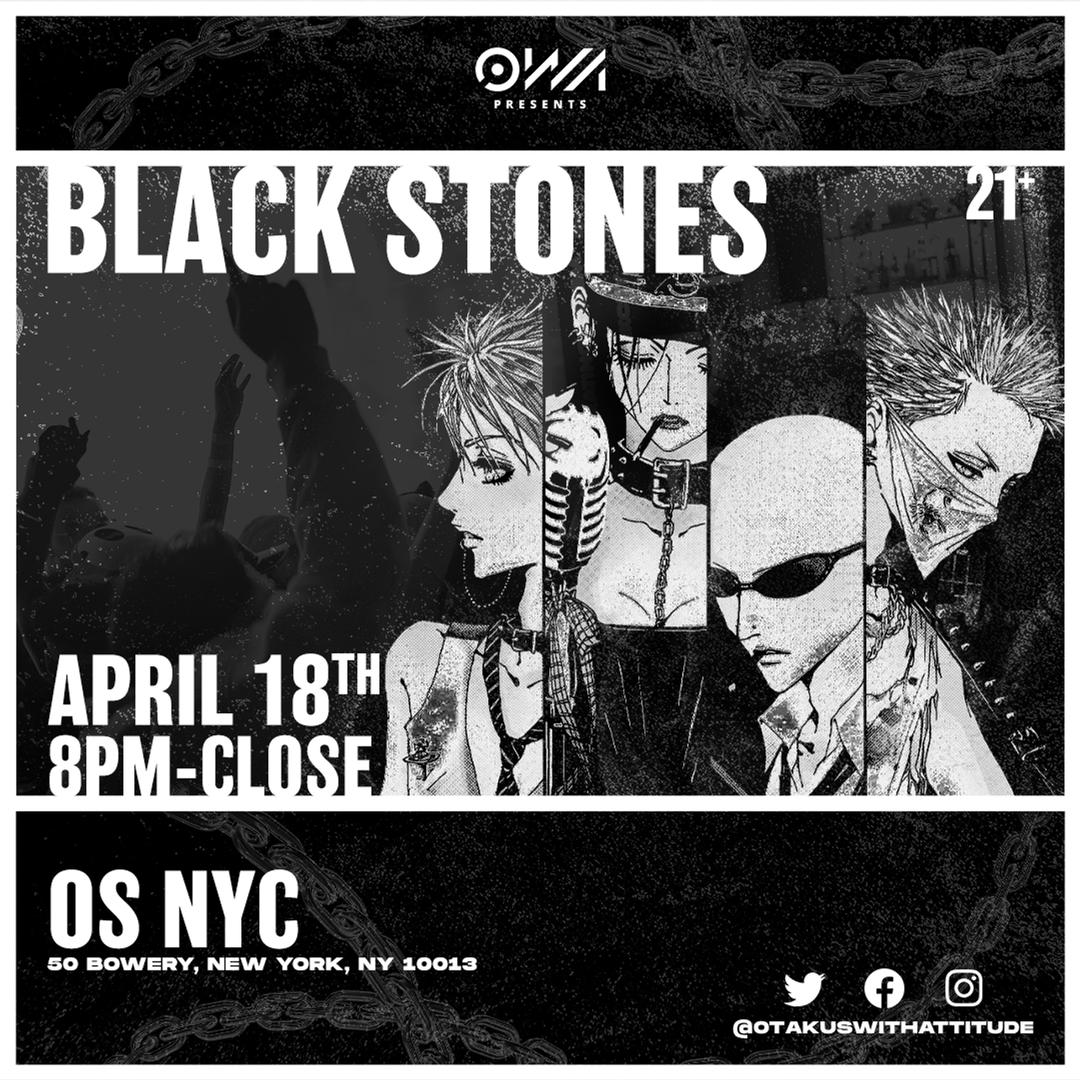 OWA president: Black stone ! (Nana them party & Kyon official Birthday) flyer hero image hosted by Otakus With Attitude at OS NYC starting at 2025-04-18T20:00:00.000Z