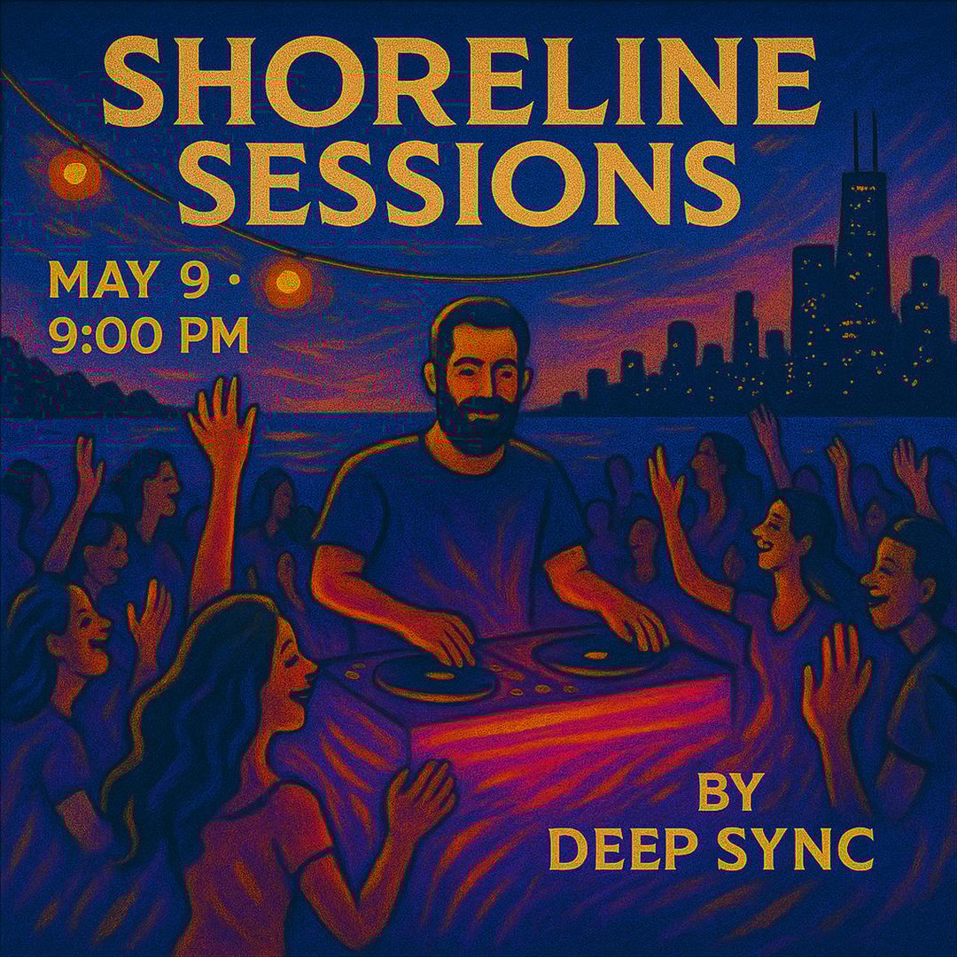 Shoreline Sessions by DeepSync flyer hero image hosted by DeepSync at starting at 2025-05-09T21:00:00.000Z