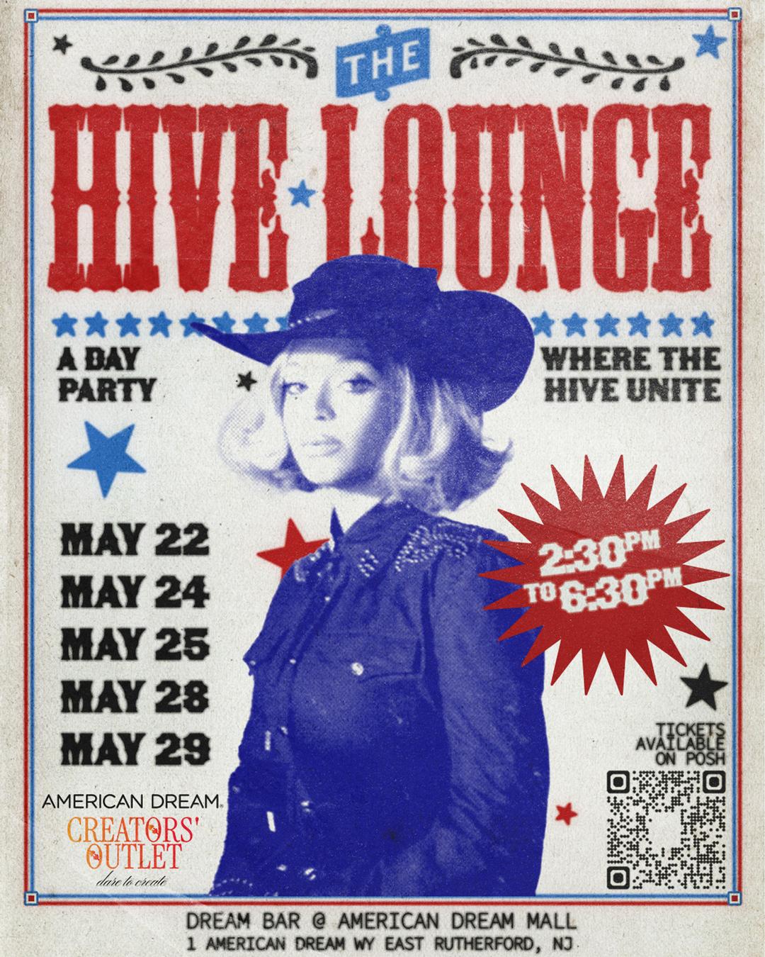 THE HIVE LOUNGE flyer hero image hosted by Creators’ Outlet at Dream Bar starting at 2025-05-22T14:30:00.000Z