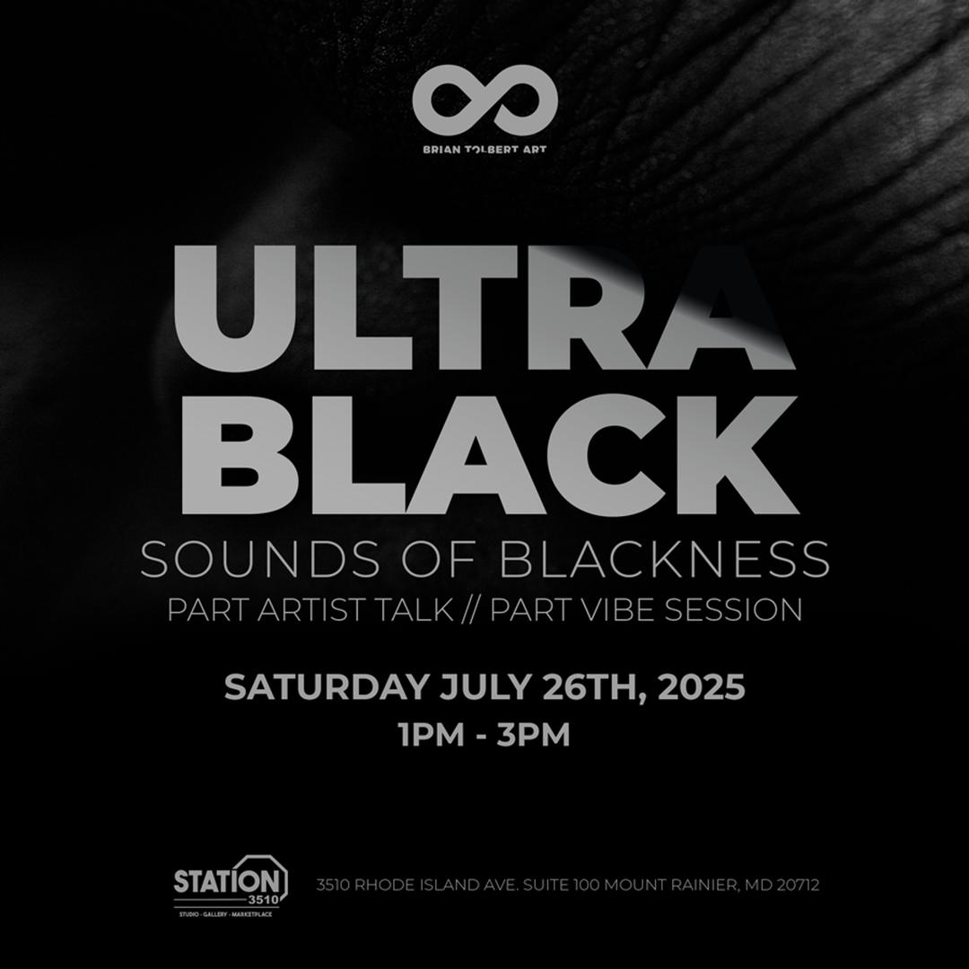 Sounds of Blackness: The Artist Talk flyer hero image hosted by Brian Tolbert Art at Station 3510 starting at 2025-07-26T13:00:00.000Z