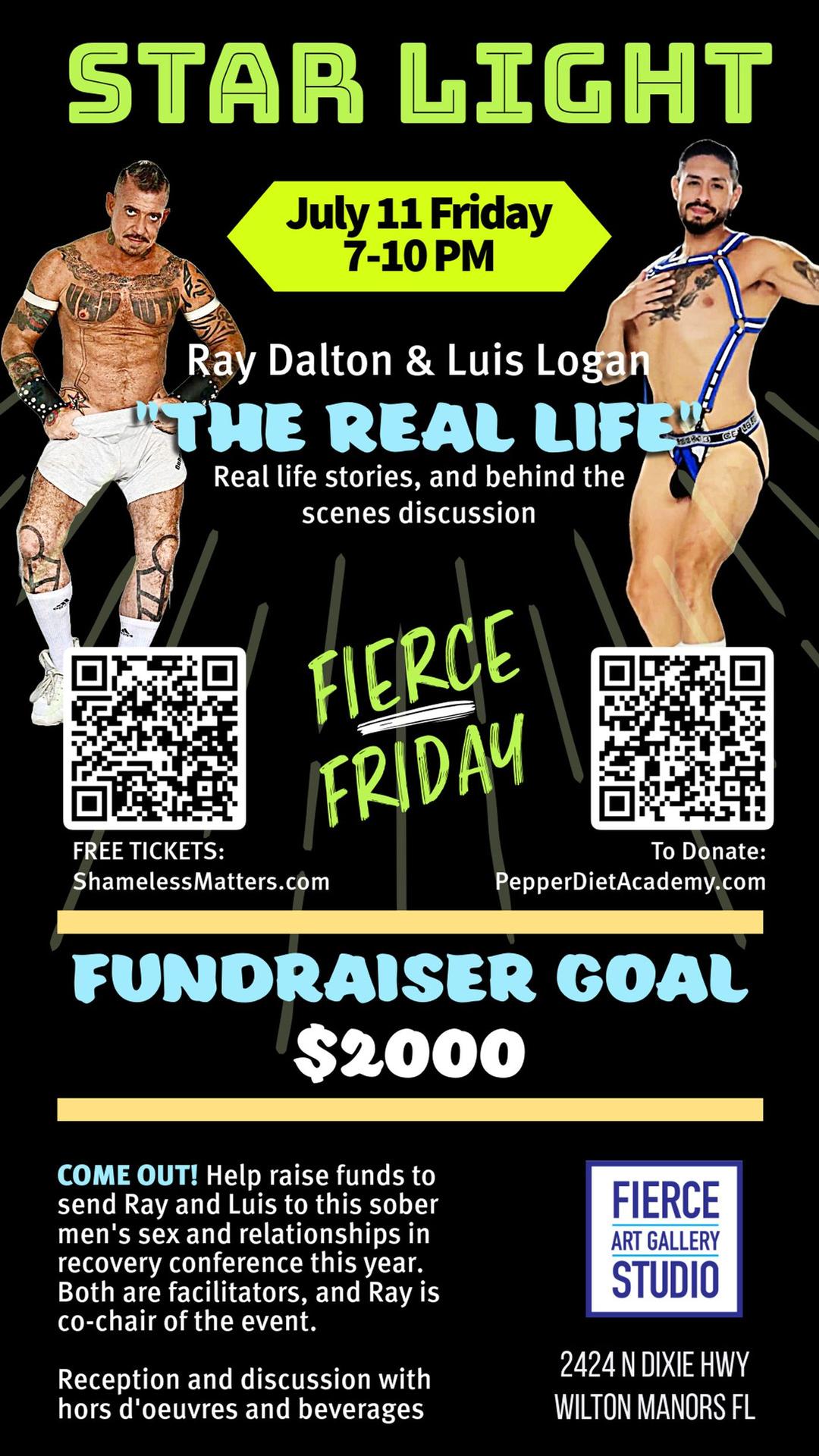 STAR LIGHT flyer hero image hosted by Big D Productions at Fierce Art Gallery starting at 2025-07-11T19:00:00.000Z