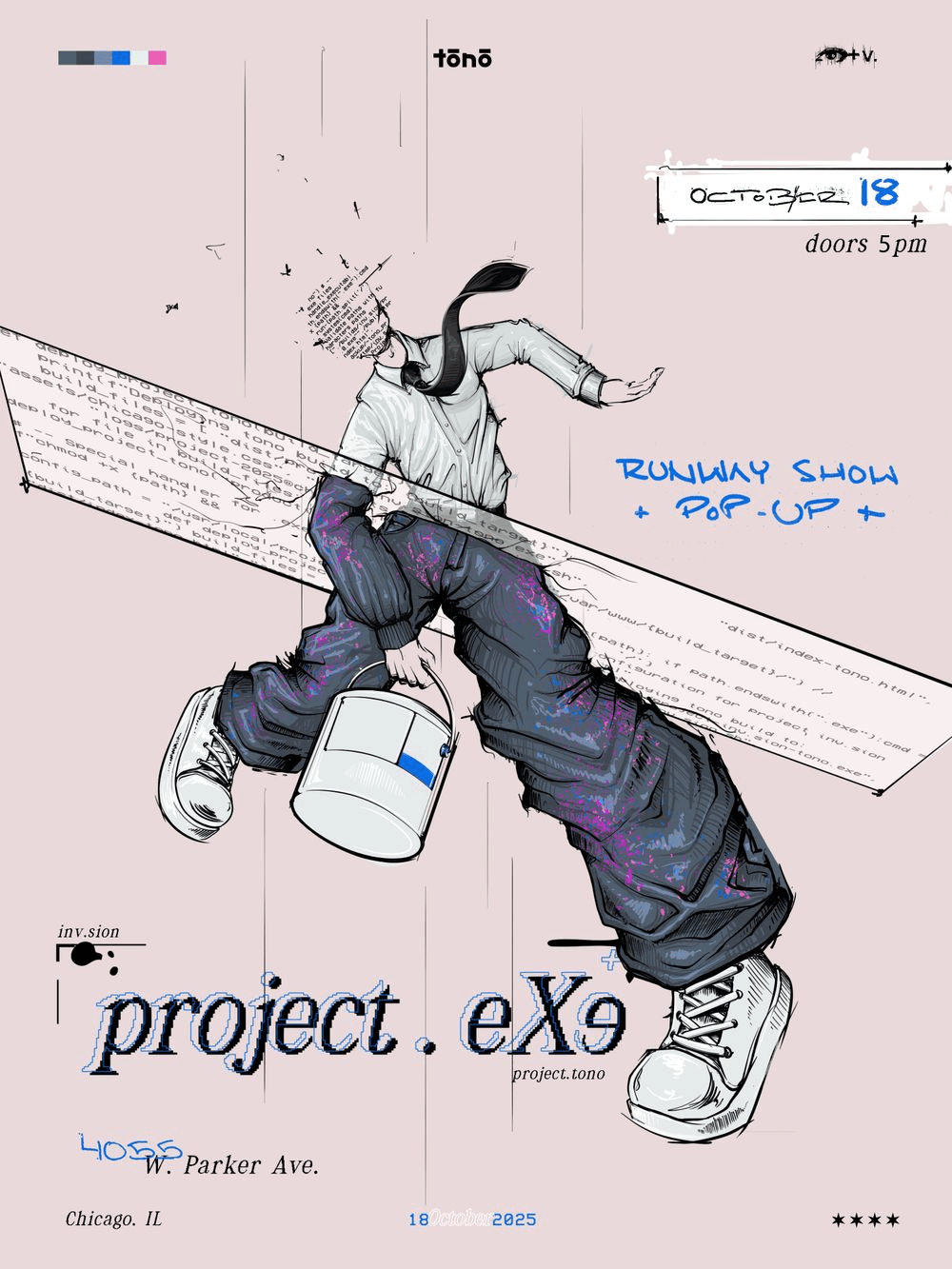 project.eXe flyer hero image hosted by inv.sion at Parker Karlov starting at 2025-10-18T17:00:00.000Z