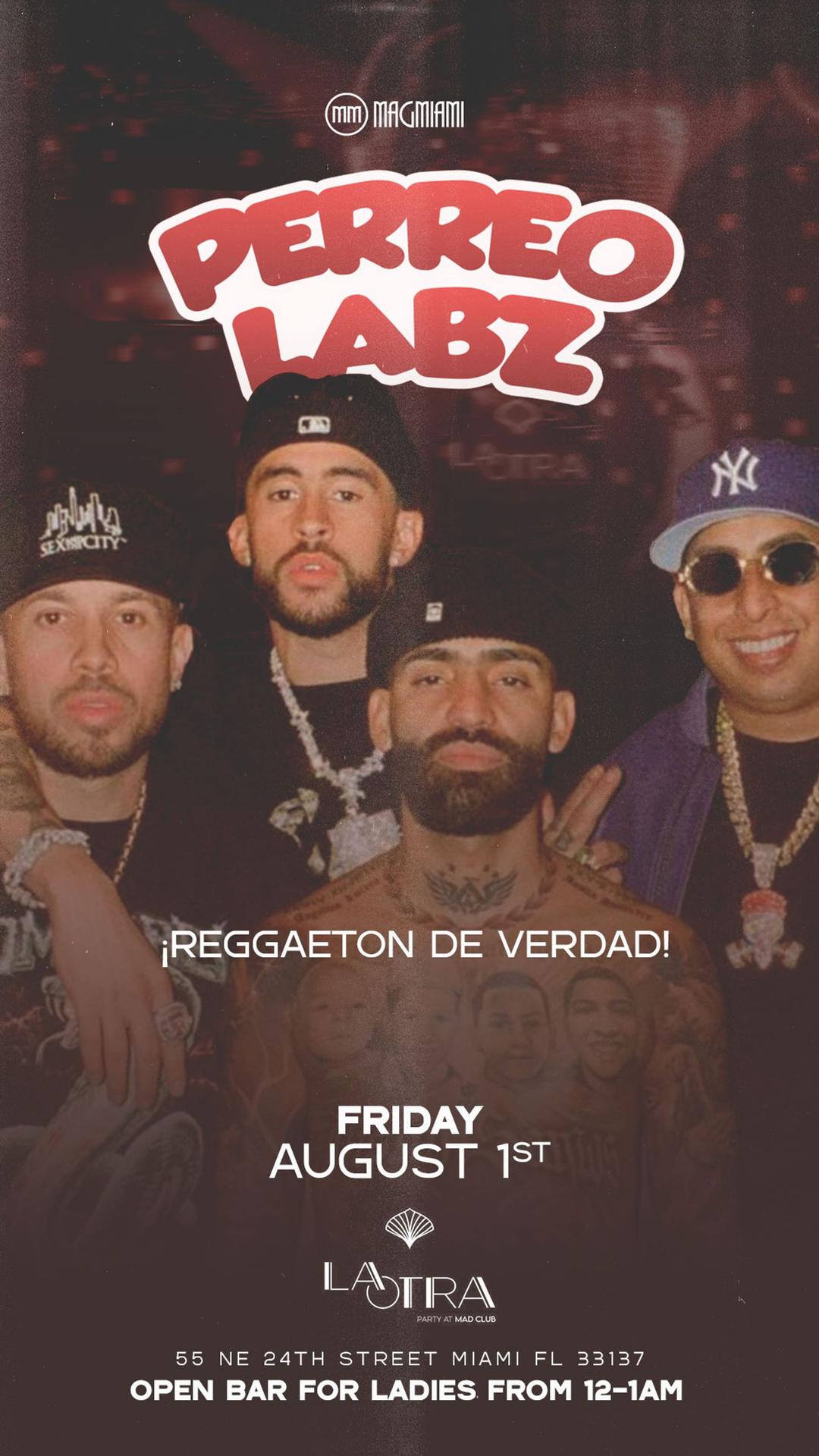 PERREO LAB | FRIDAYS AT LA OTRA flyer hero image hosted by @laotramiami at LA OTRA MIAMI📍 starting at 2025-08-01T23:00:00.000Z