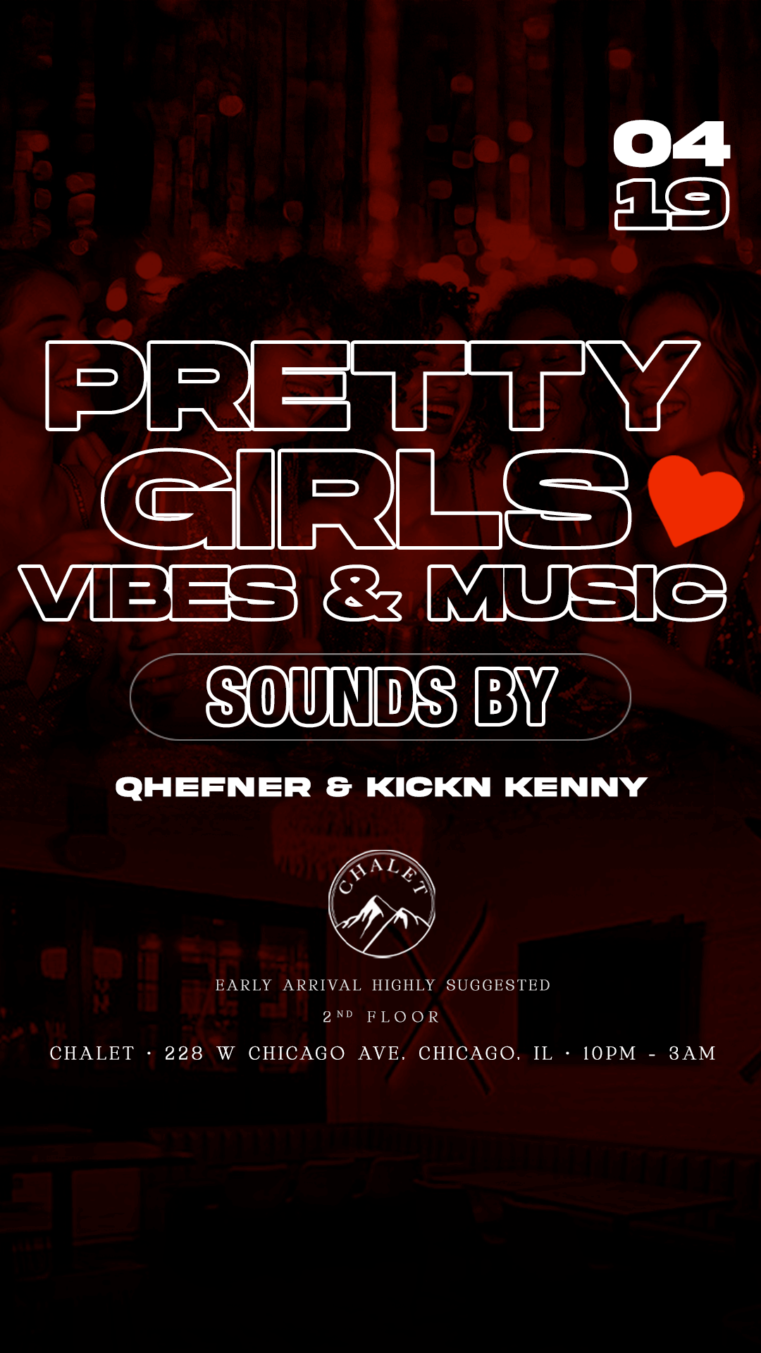 Soiree Society Saturdays flyer hero image hosted by THE SOIREE SOCIETY at Chalet starting at 2025-07-05T22:00:00.000Z