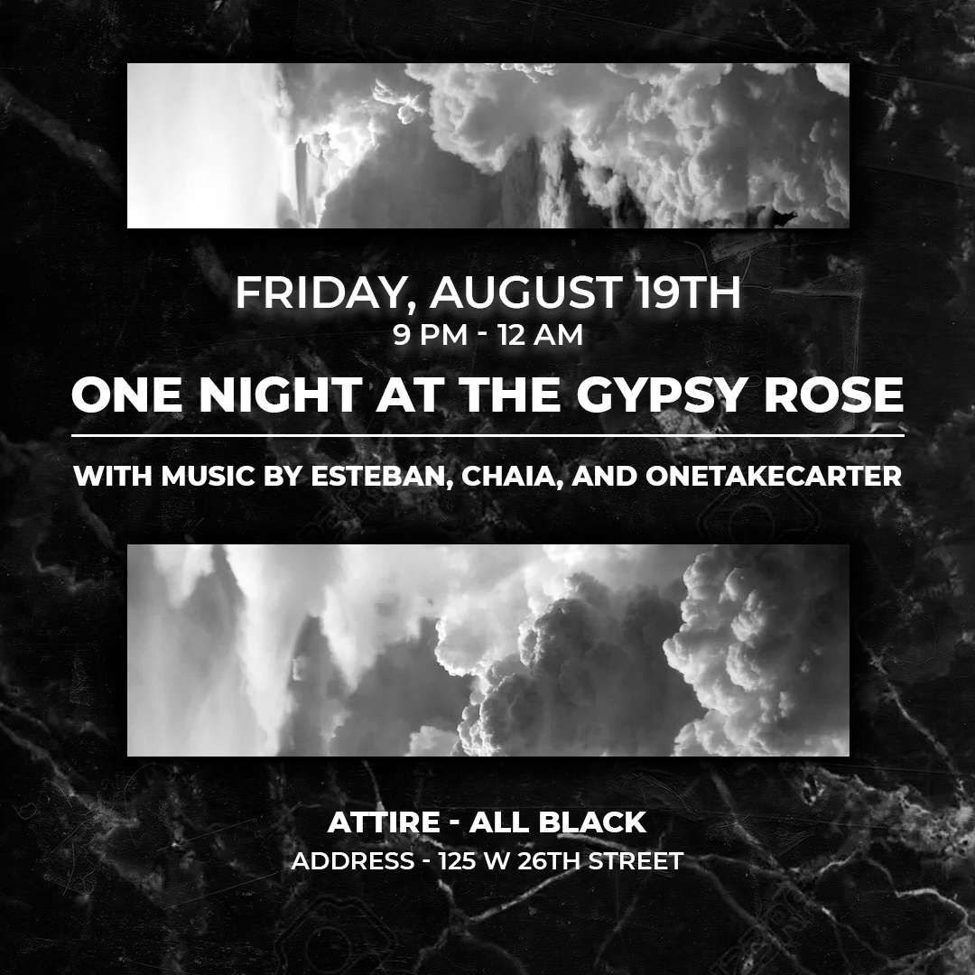 One Night at The Gypsy Rose flyer hero image hosted by Ortiz Music at Gypsy Rose Bistro starting at 2022-08-19T21:00:00.000Z