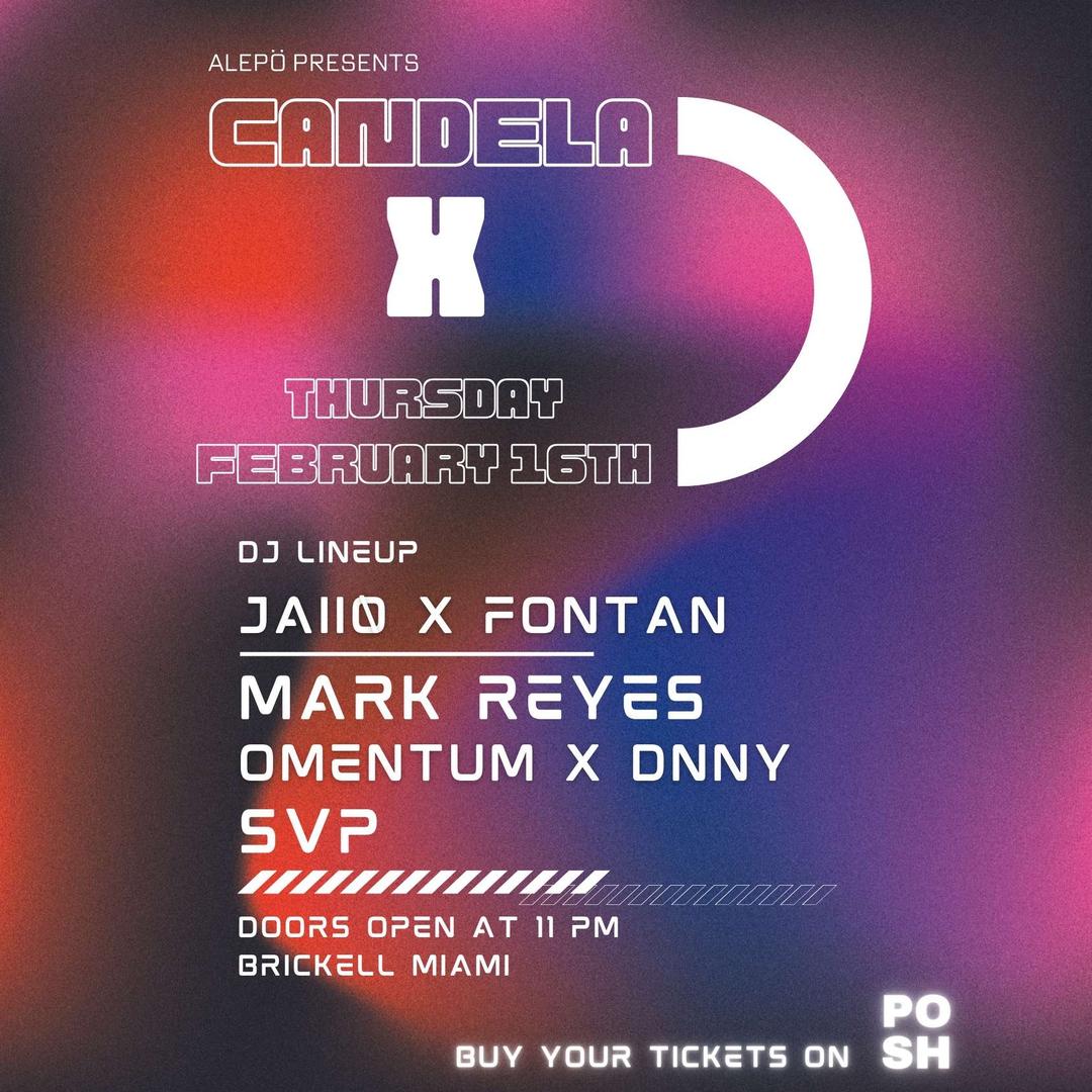 Thursdaze @ Candela flyer hero image hosted by House University at Candela Bar Brickell starting at 2023-02-16T23:00:00.000Z