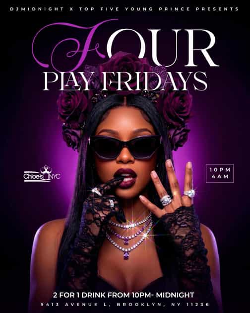 4 PLAY FRIDAY'S | Dj midnight X Top Five Young Prince | Fri, Oct 9