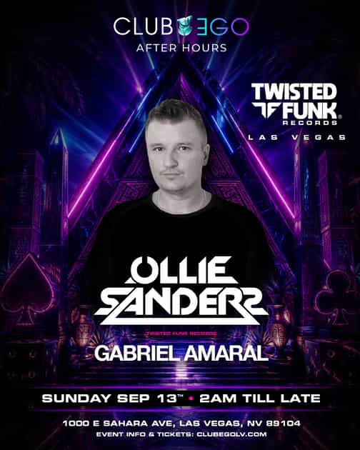 TWISTED FUNK RECORDS TAKE OVER WITH OLLIE SANDERS. | CLUB EGO