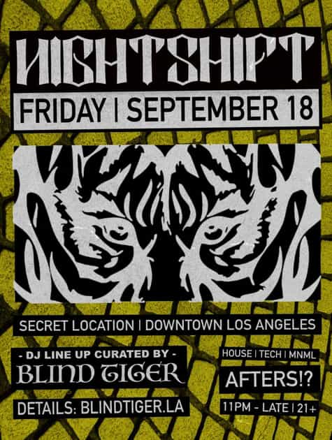 AFTERS 9-18 ( FRIDAY ) | NIGHTSHIFT | Fri, Sep 18, 2026 | 129 E 3rd St