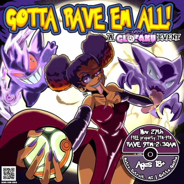 Artwork published for Gotta Rave Em All Detroit (PokeRave)