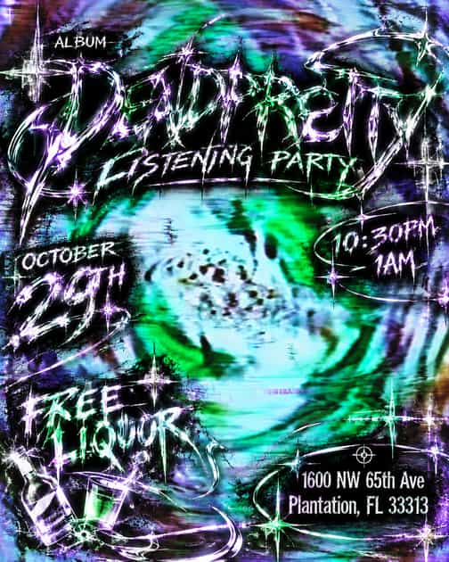 DEADPRETTY LISTENING PARTY | STRELIZ | Thu, Oct 29, 2026