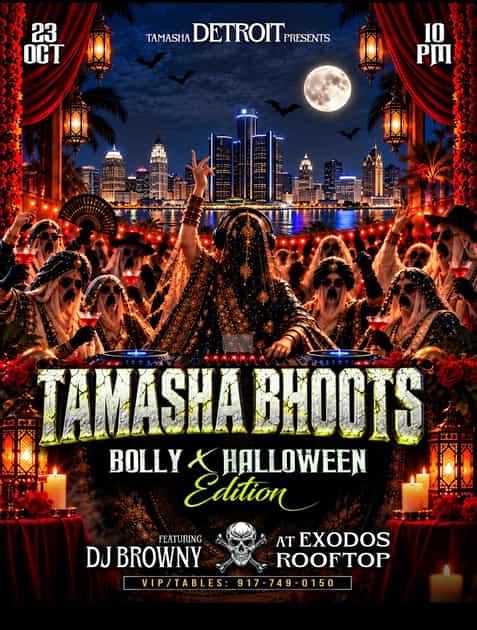 Artwork published for Detroit Tamasha Bhoots: Bollywood Halloween Party @Exodos Rooftop