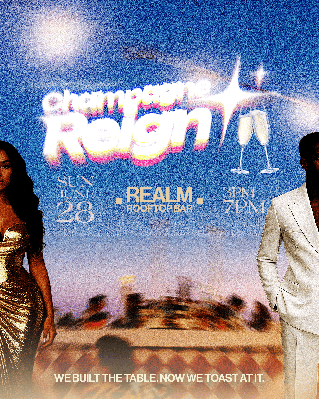 Champagne Reign | MelaninCon | Sun, Jun 28, 2026 | Realm Rooftop Bar Lounge