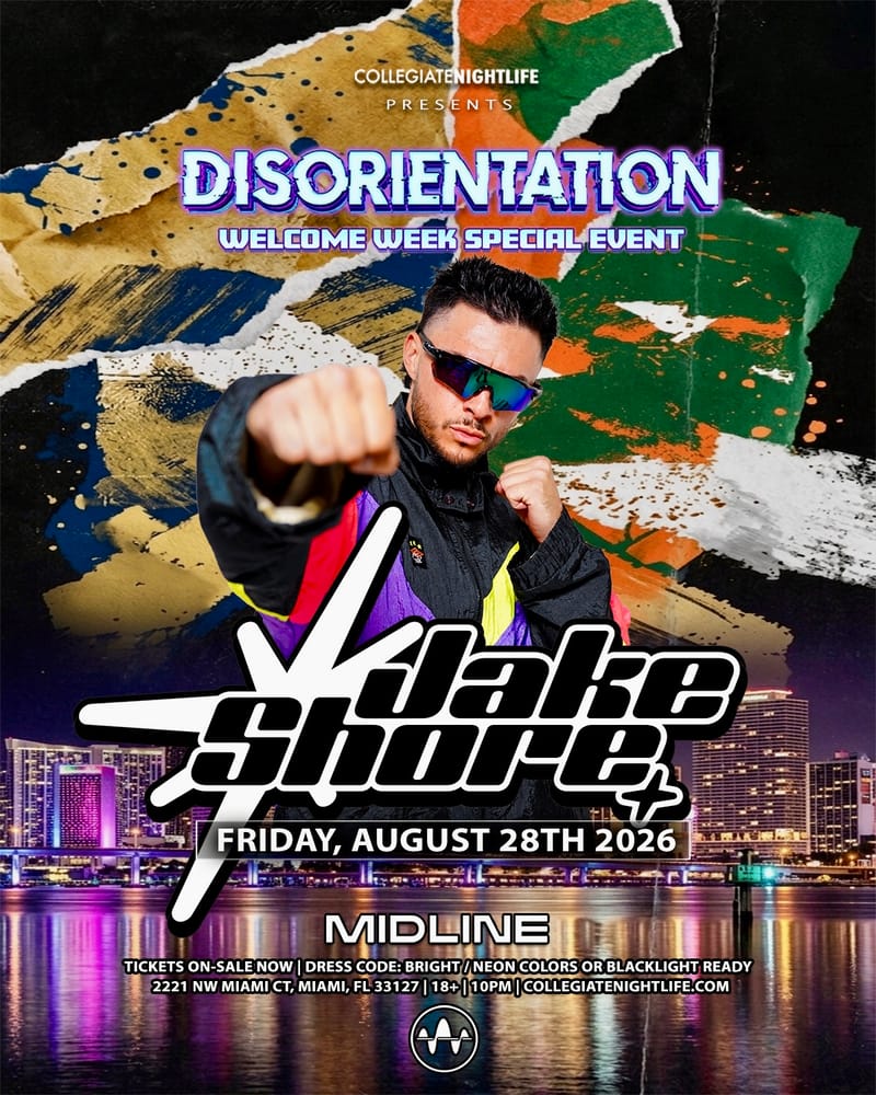MIAMI DISORIENTATION: JAKE SHORE flyer