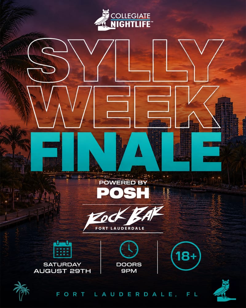 (18+) FT LAUDERDALE SYLLY WEEK FINALE @ ROCKBAR flyer