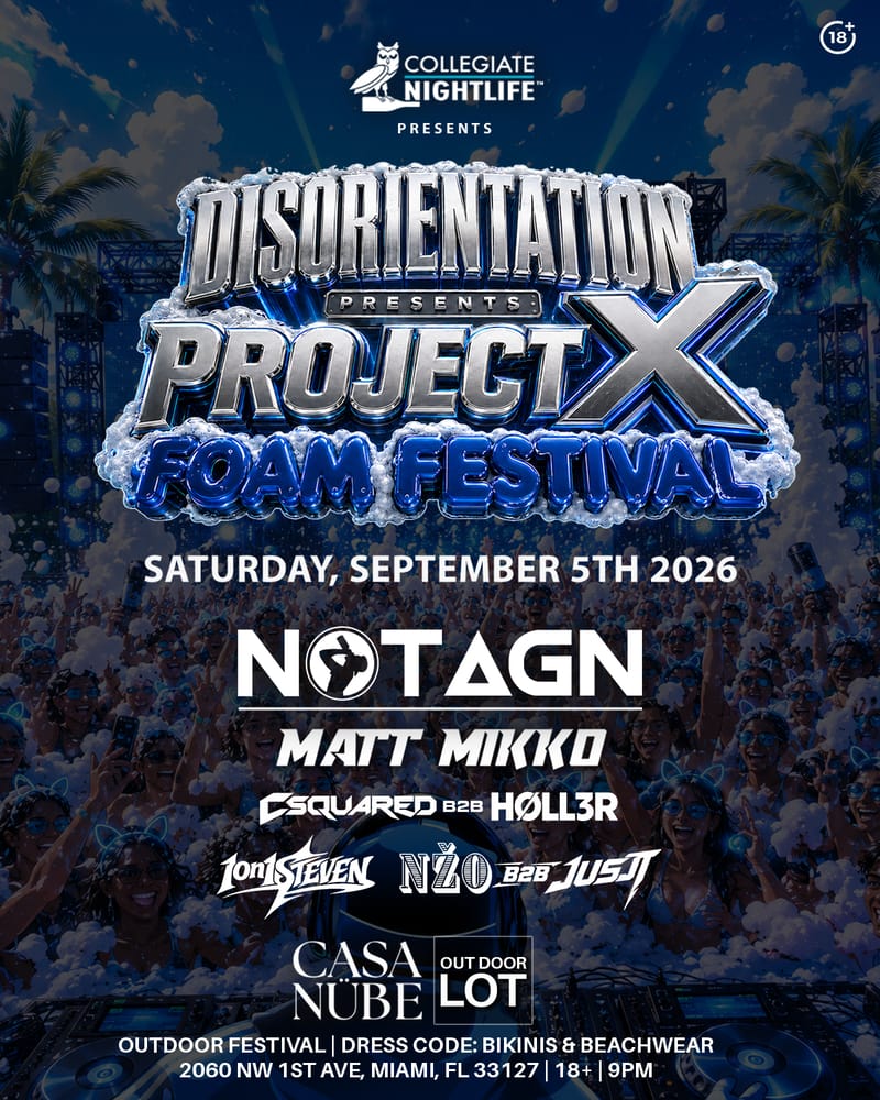 Disorientation: Project X Foam Festival @ Casa Nube Outdoor Lot flyer